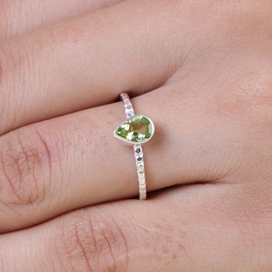 Peridot Sterling Silver Ring