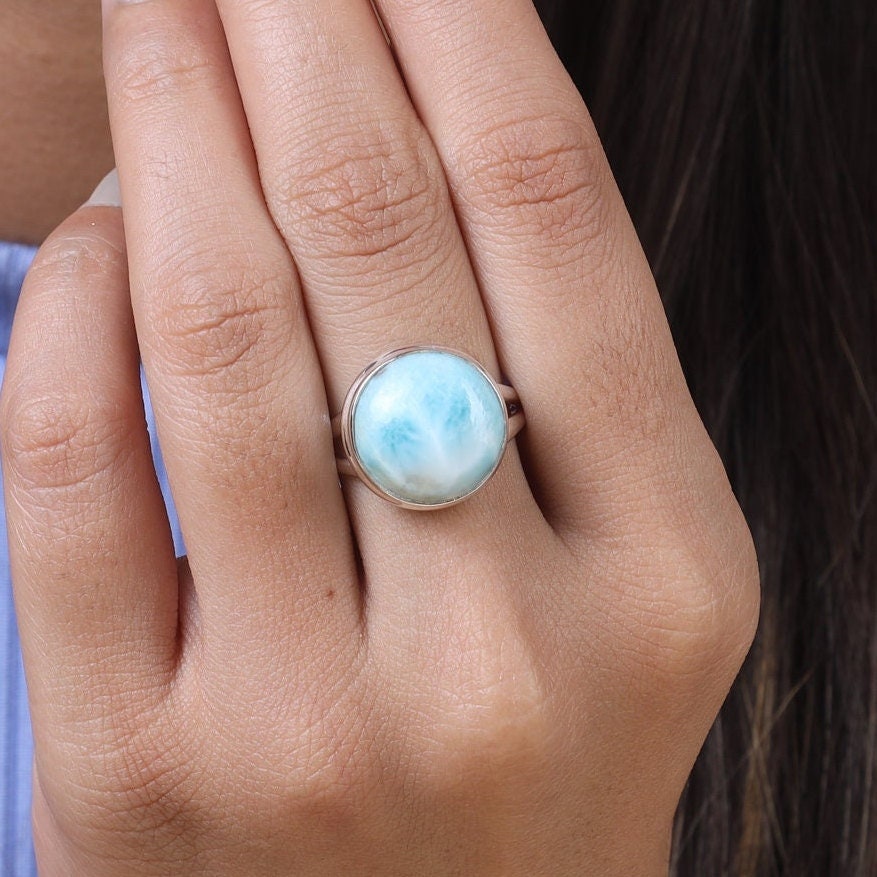 Dominican Larimar Sterling Silver Ring