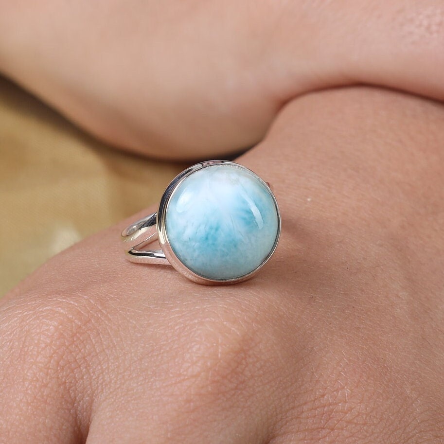 Dominican Larimar Sterling Silver Ring