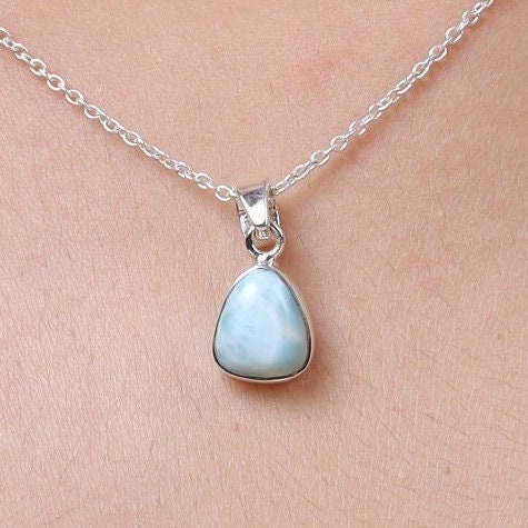 Dominican Larimar Sterling Silver Pendant