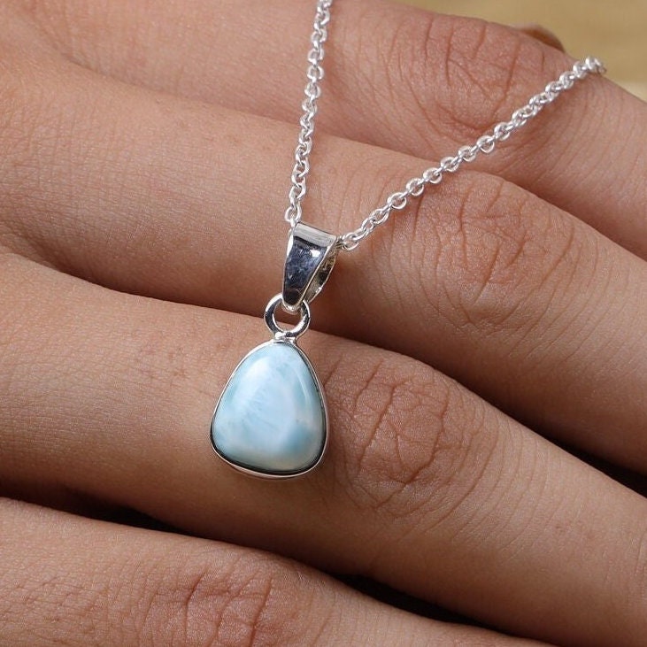 Dominican Larimar Sterling Silver Pendant