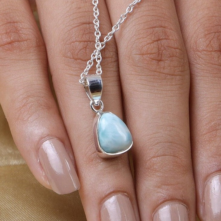 Dominican Larimar Sterling Silver Pendant