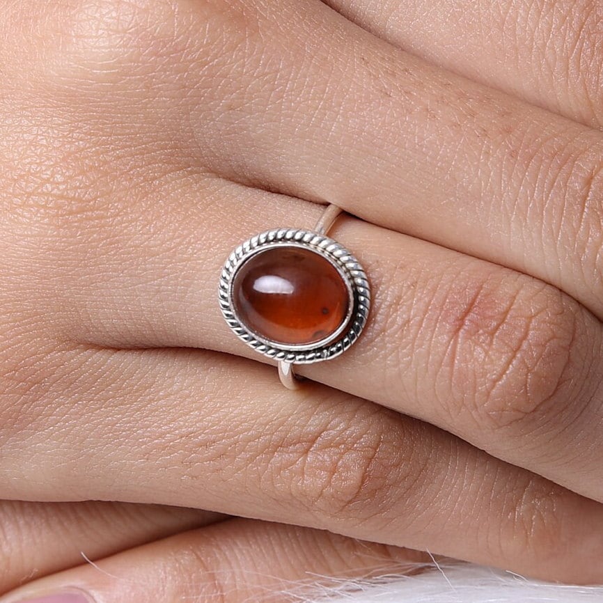 Amber 925 Sterling Silver Ring