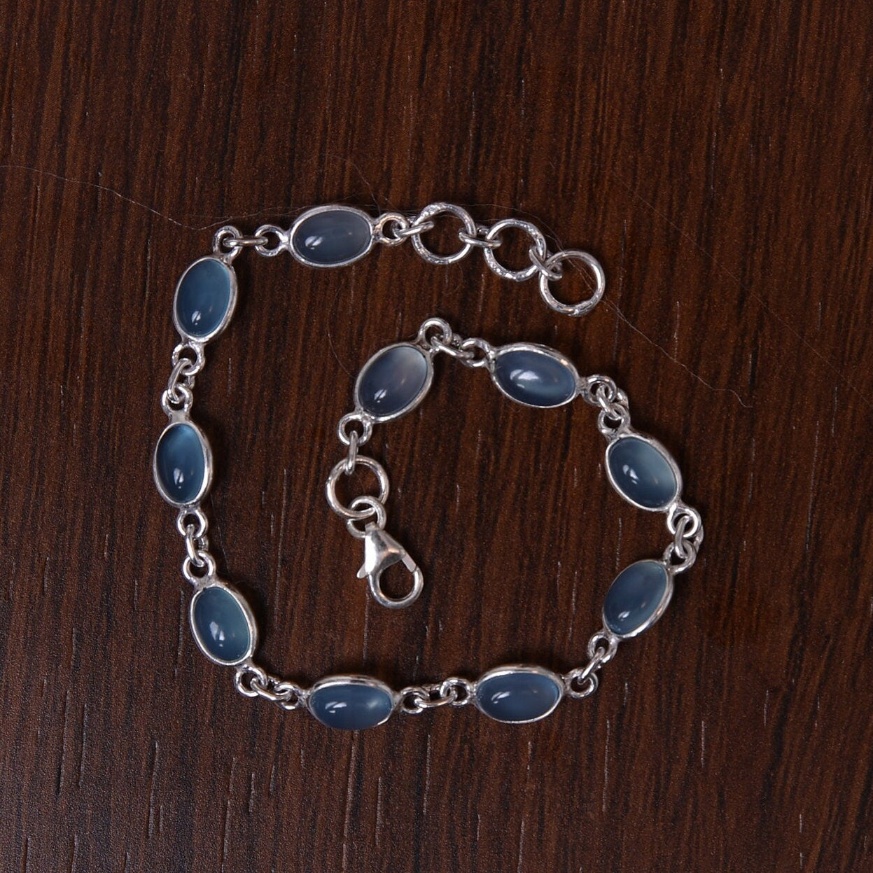 Aquamarine Sterling Silver Bracelet