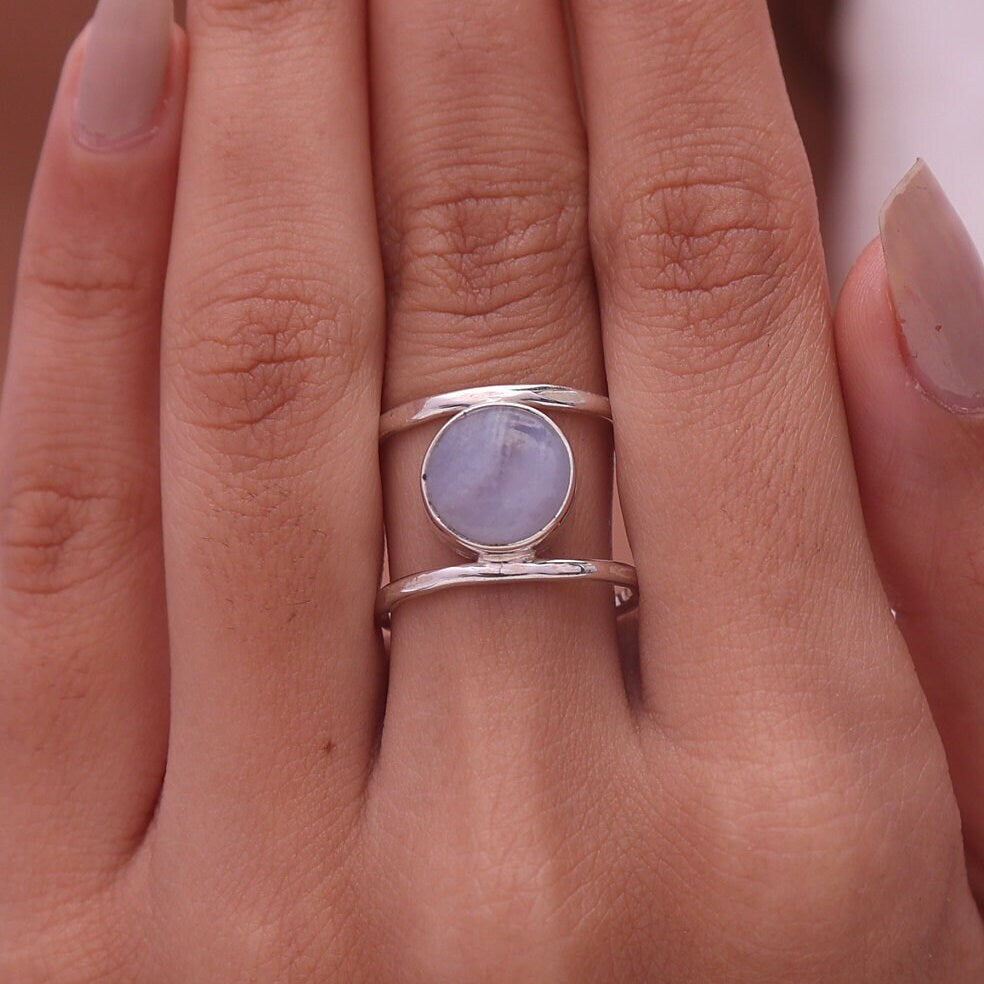 Blue Lace Agate Sterling Silver Ring