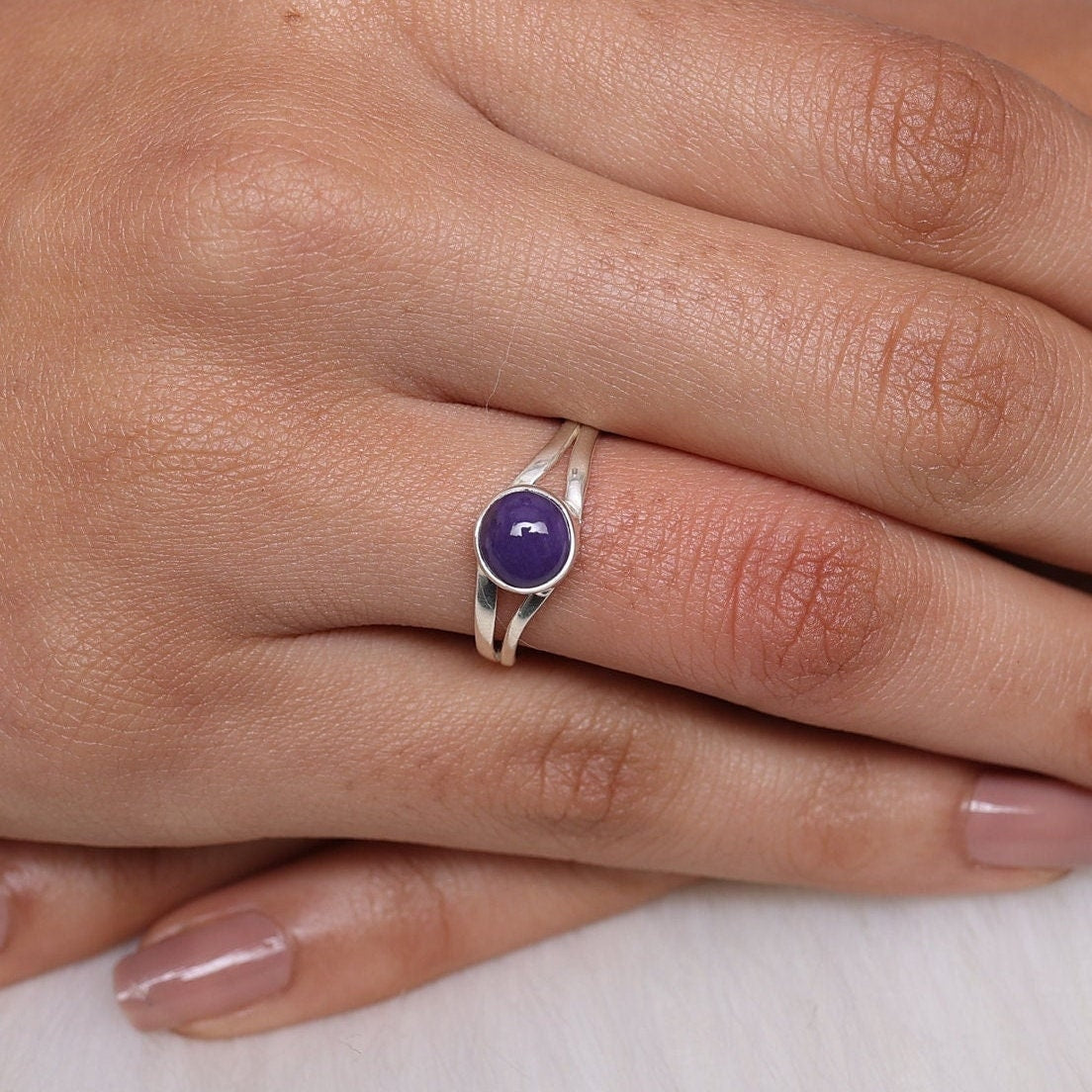 Charoite Sterling Silver Ring