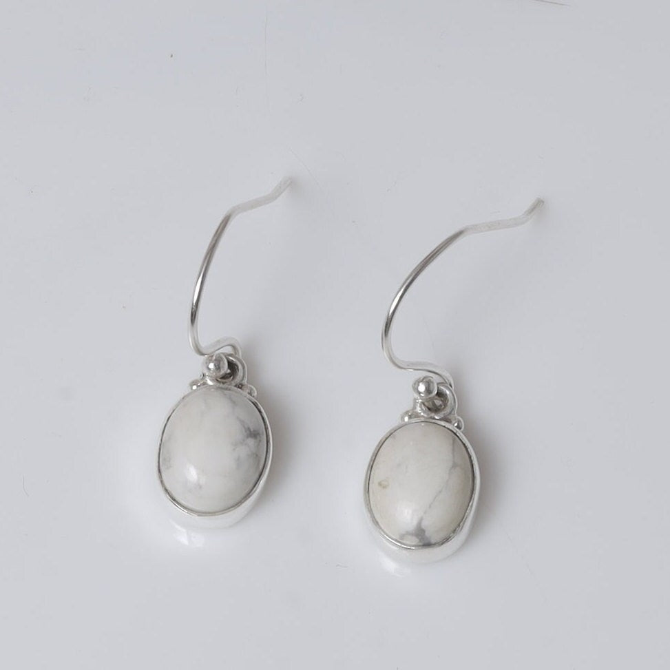 Howlite Sterling Silver Earrings