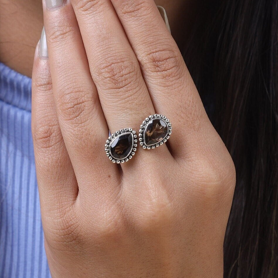 Smoky Quartz Sterling Silver Ring