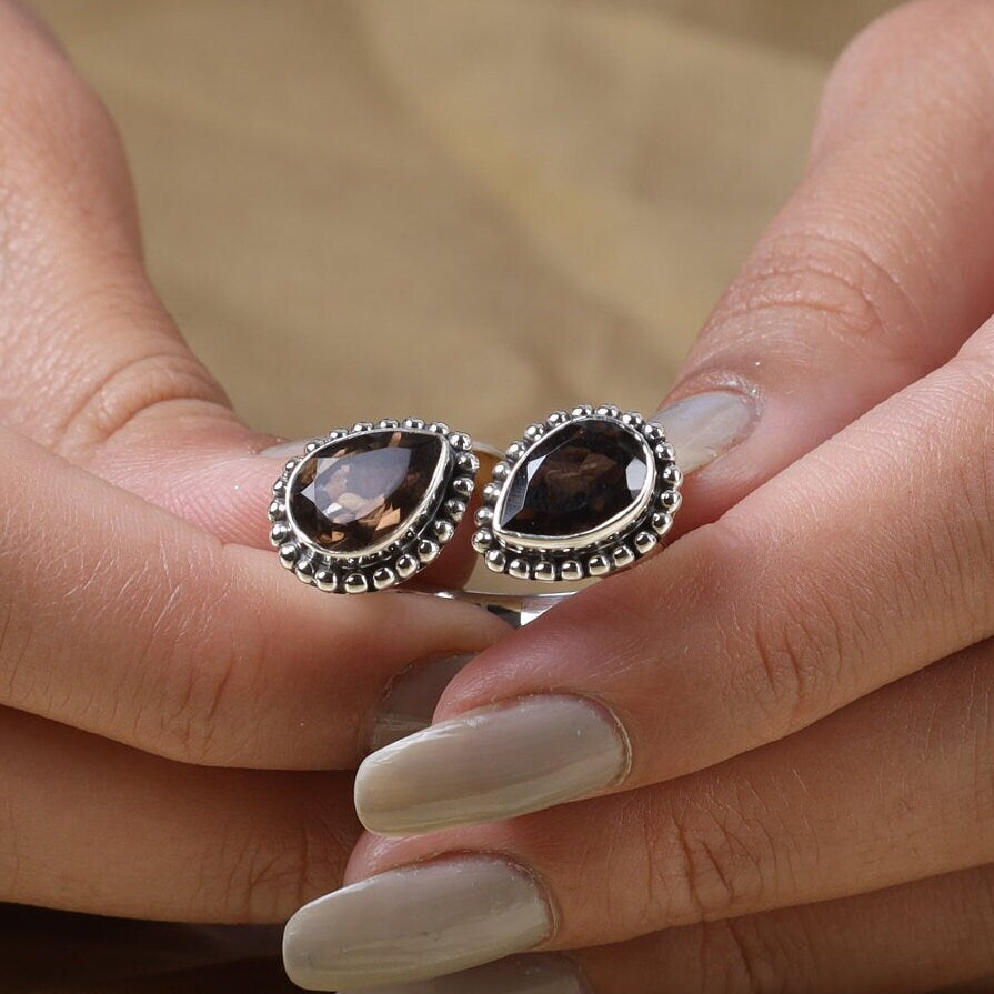 Smoky Quartz Sterling Silver Ring