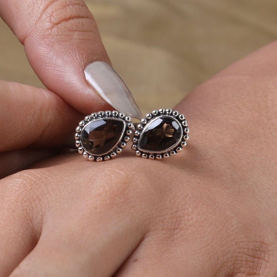 Smoky Quartz Sterling Silver Ring