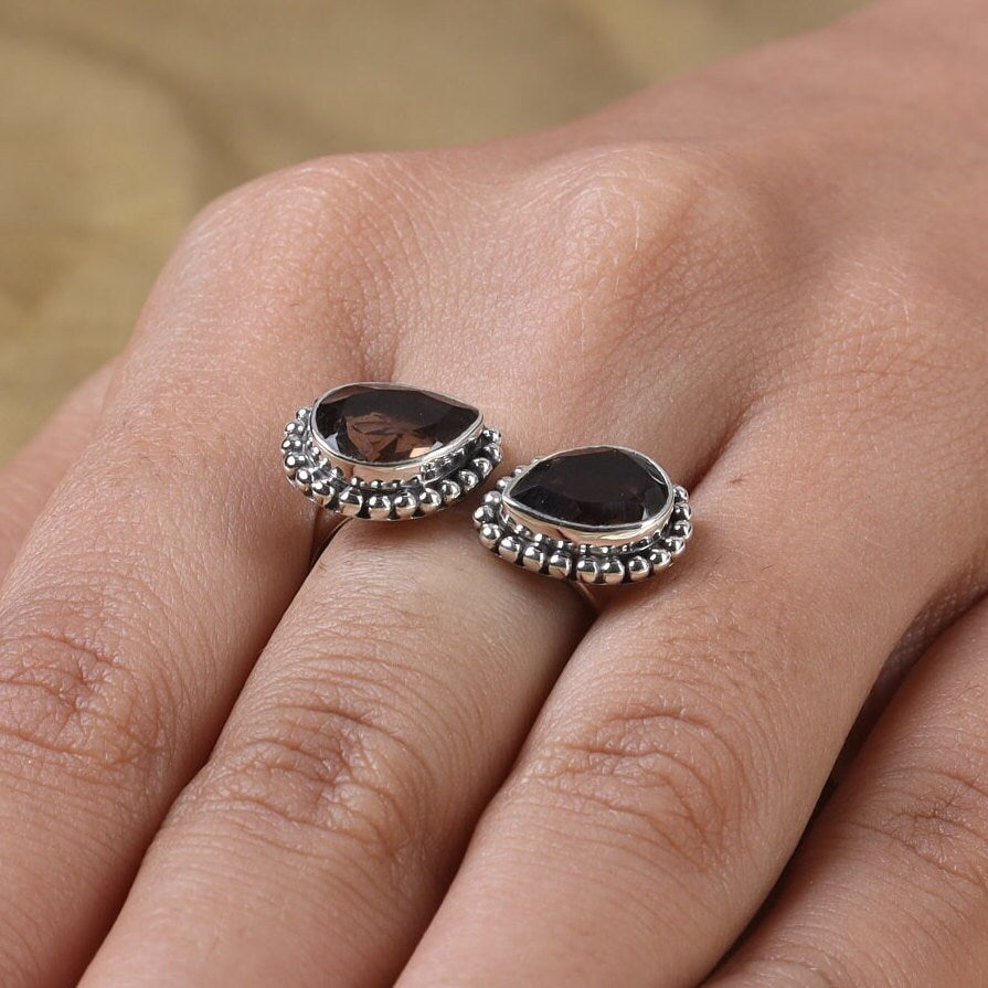 Smoky Quartz Sterling Silver Ring