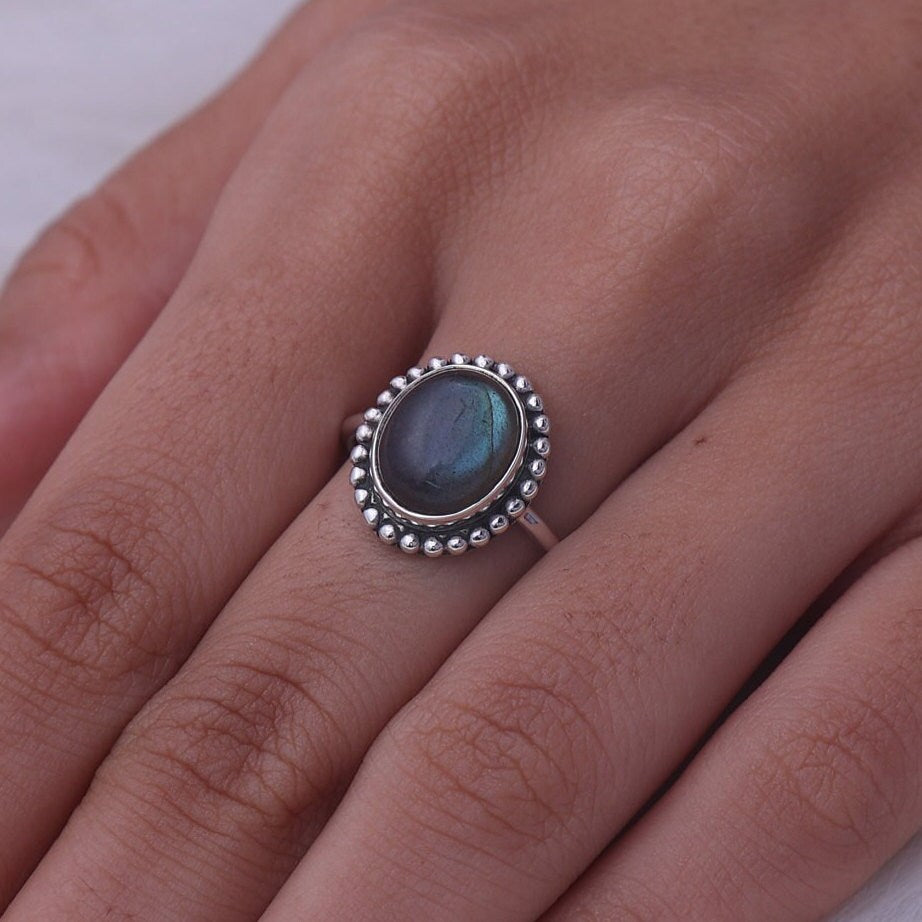 Labradorite Sterling Silver Ring