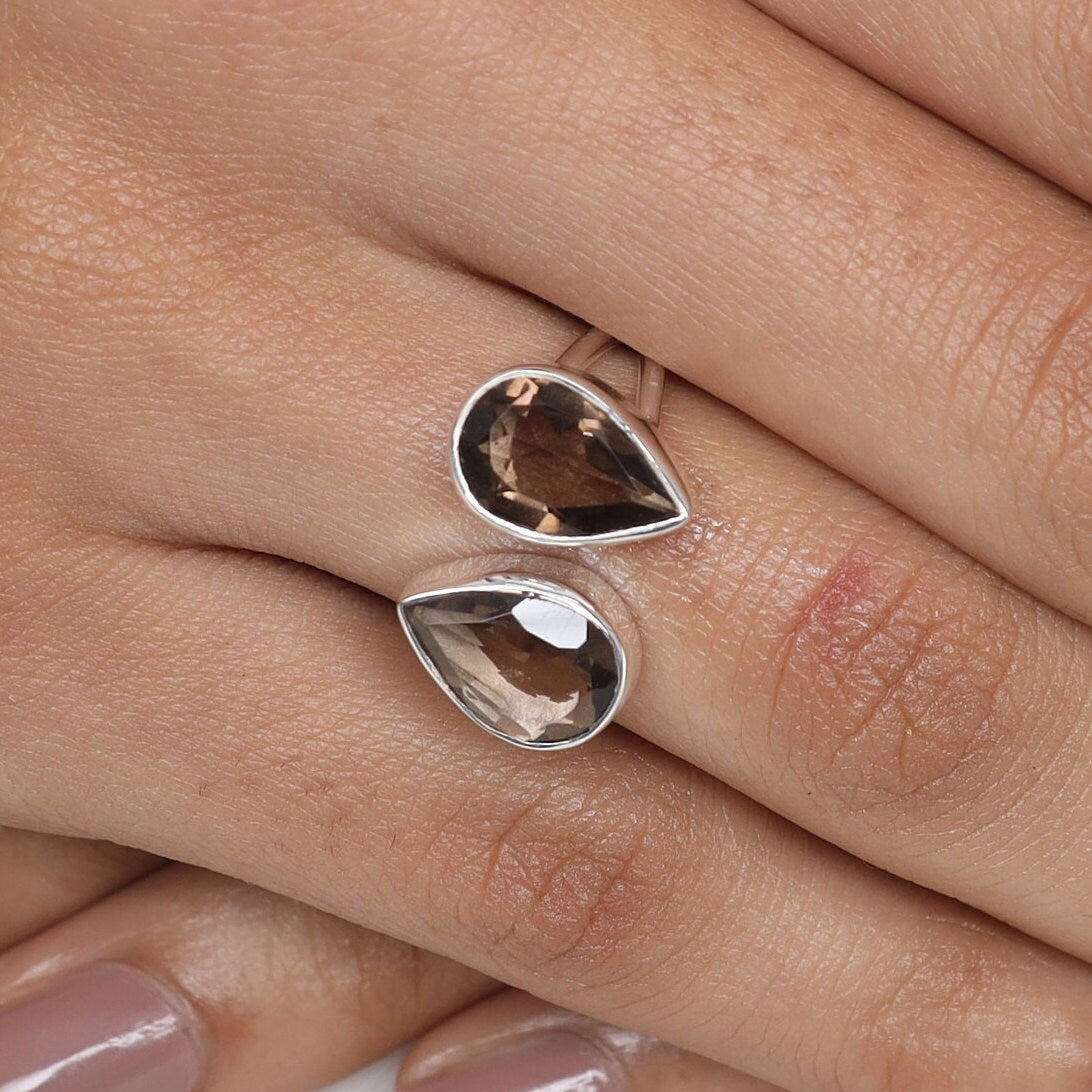 Smoky Topaz Sterling Silver Ring