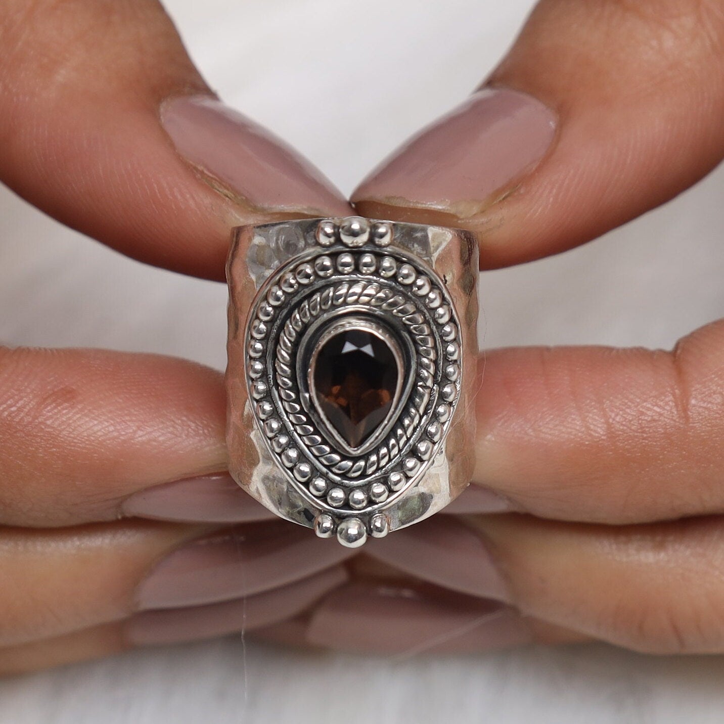 Smoky Topaz Sterling Silver Ring