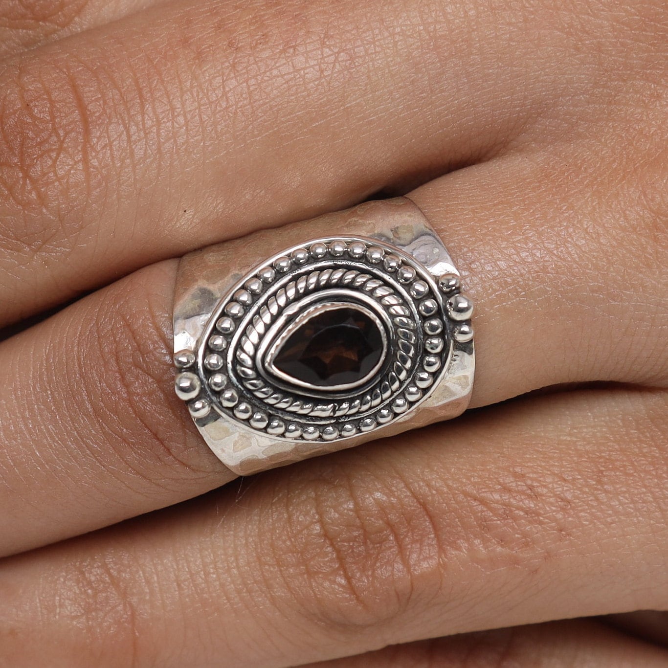 Smoky Topaz Sterling Silver Ring