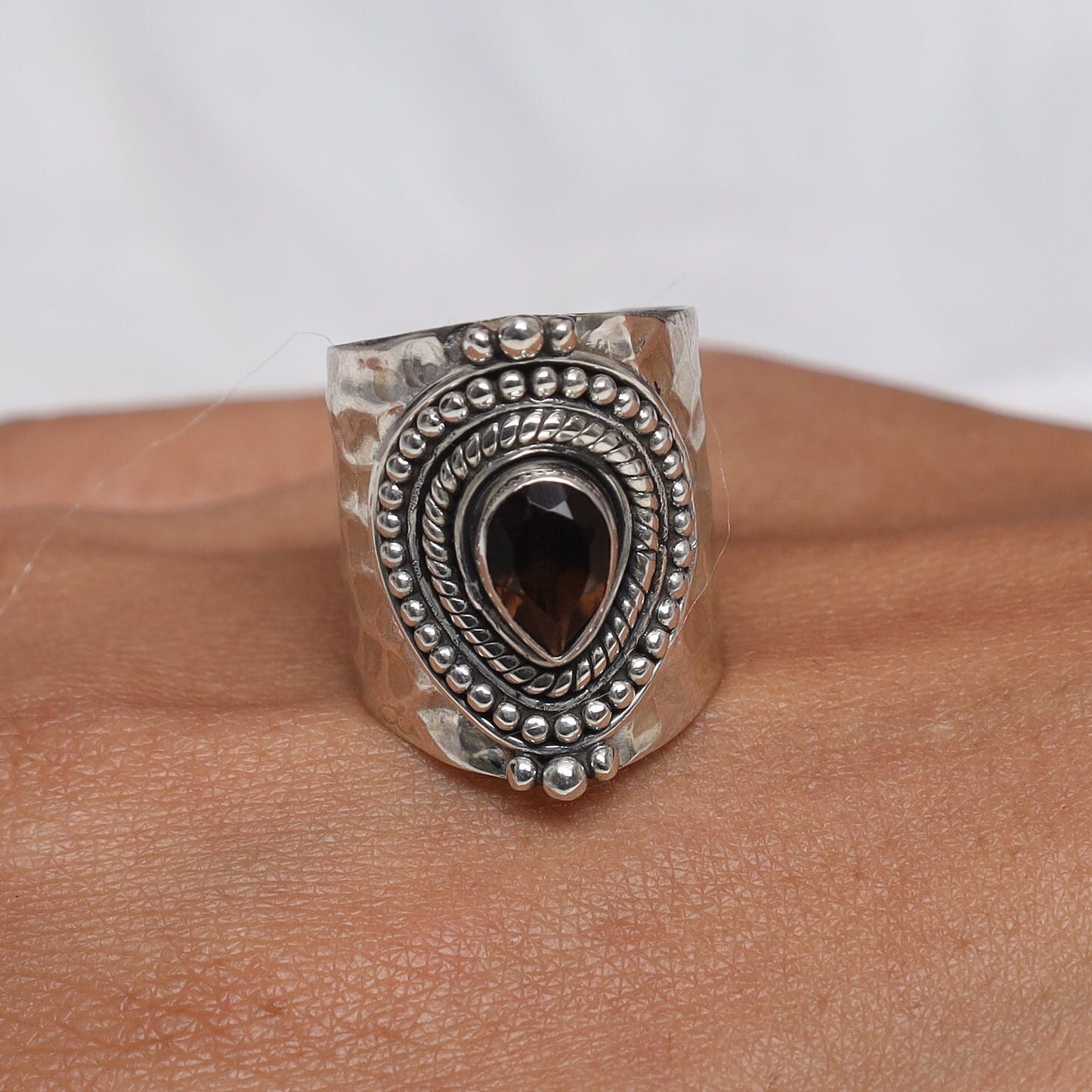 Smoky Topaz Sterling Silver Ring