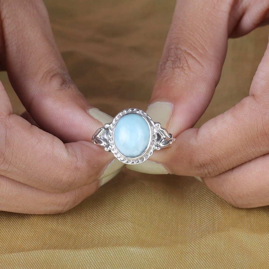 Dominican Larimar Sterling Silver Ring