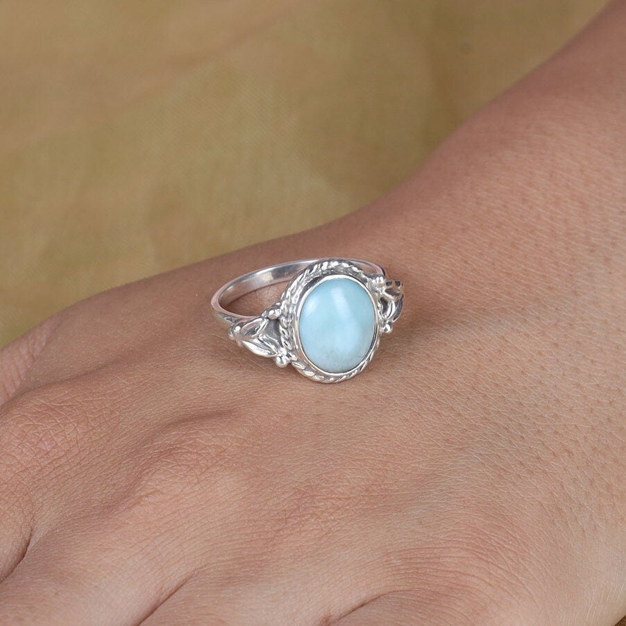 Dominican Larimar Sterling Silver Ring