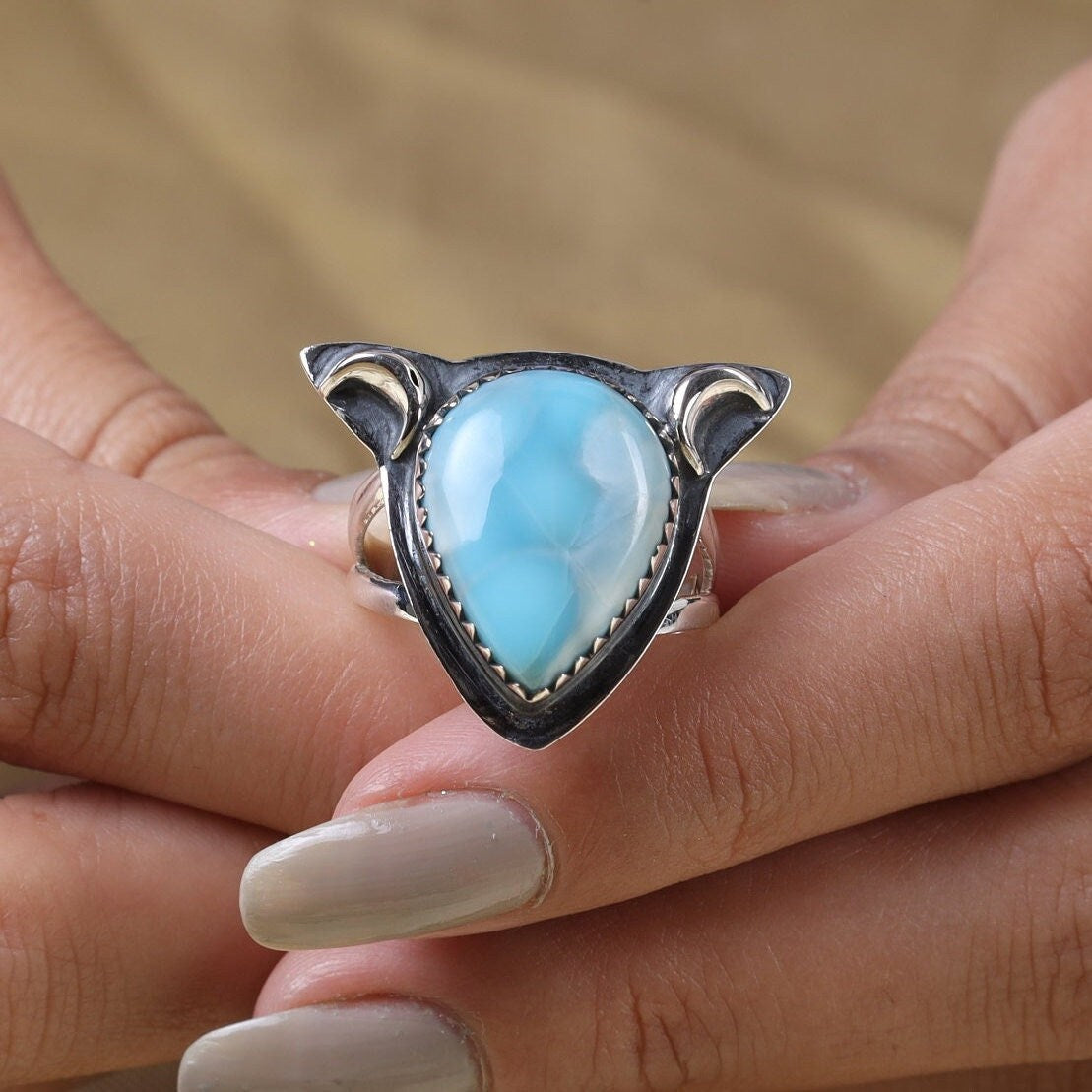 Dominican Larimar Sterling Silver Ring