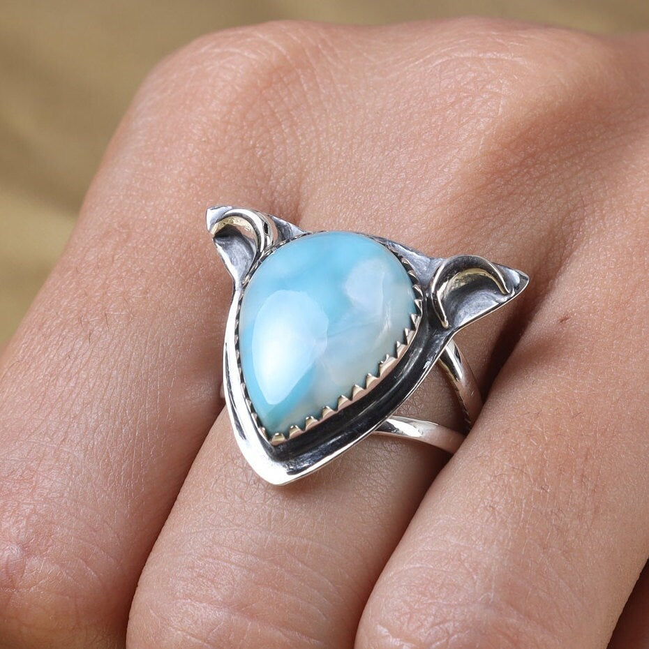 Dominican Larimar Sterling Silver Ring