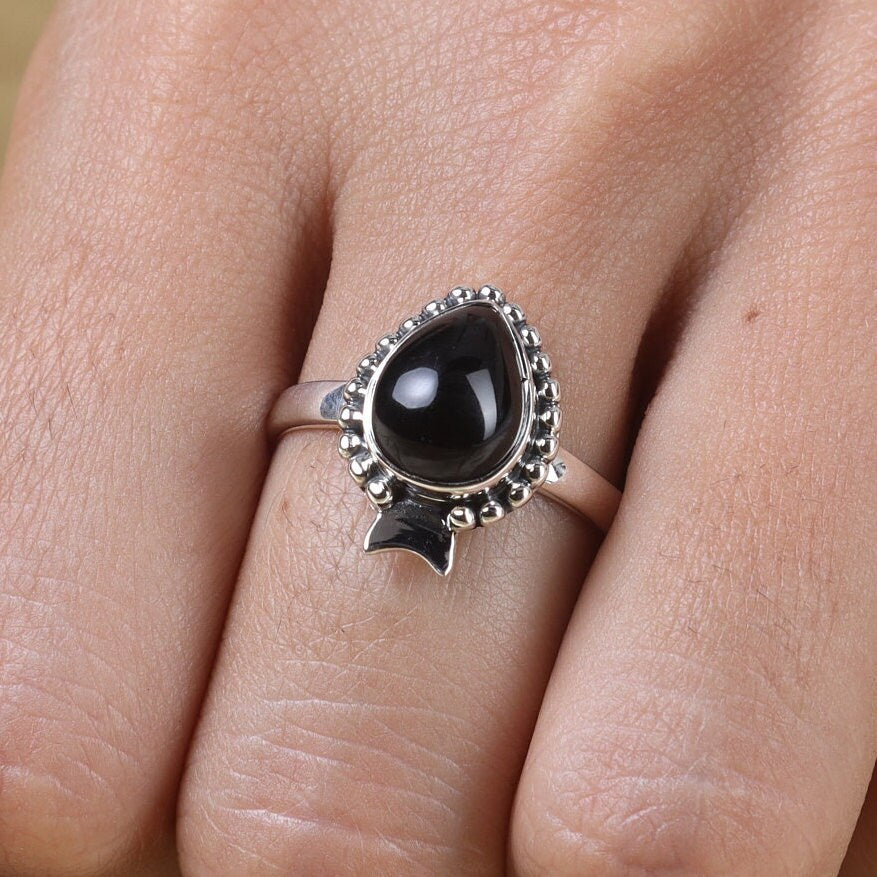 Black Onyx Sterling Silver Ring