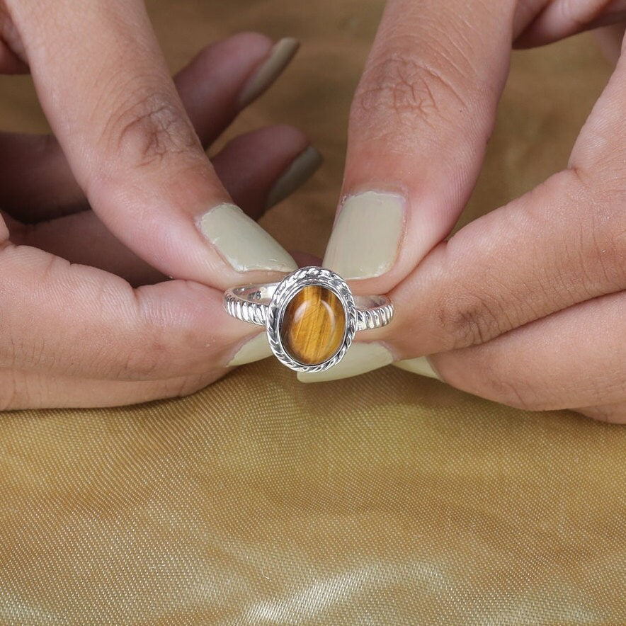 Tiger Eye Sterling Silver Ring