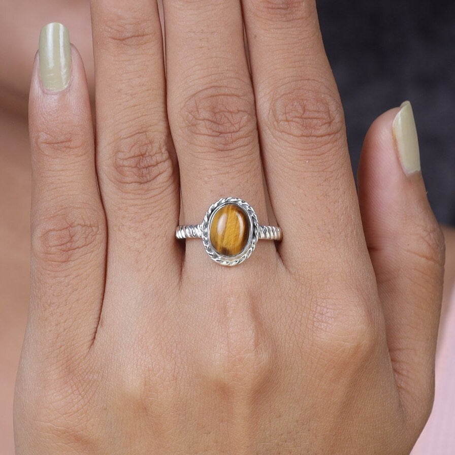 Tiger Eye Sterling Silver Ring