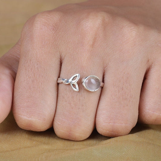 Rose Quartz Sterling Silver Ring