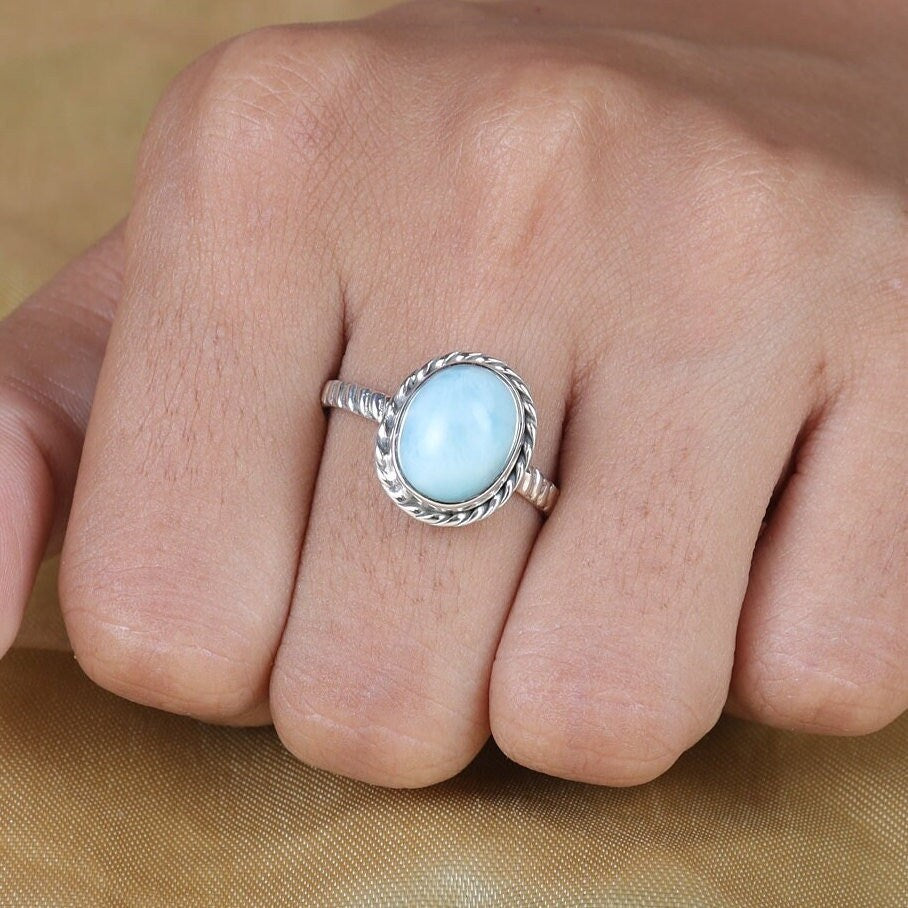 Dominican Larimar Sterling Silver Ring