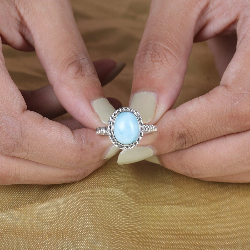 Dominican Larimar Sterling Silver Ring