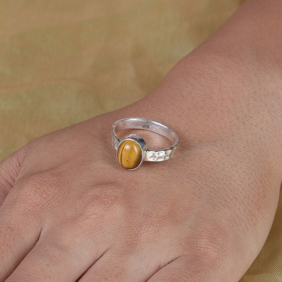 Tiger Eye Sterling Silver Ring