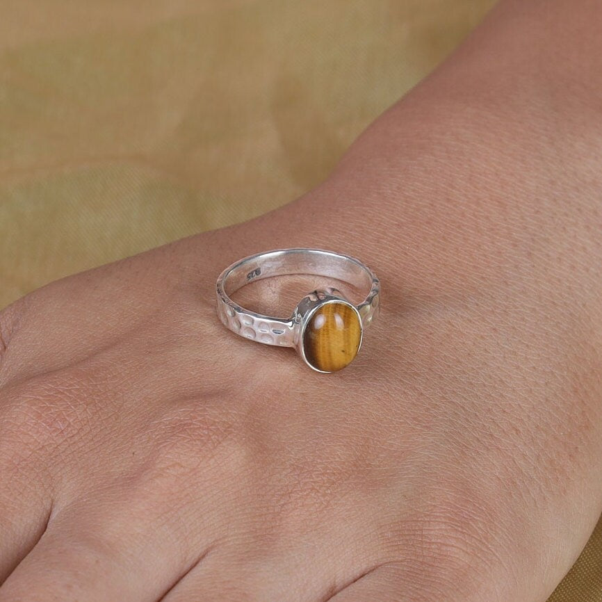 Tiger Eye Sterling Silver Ring