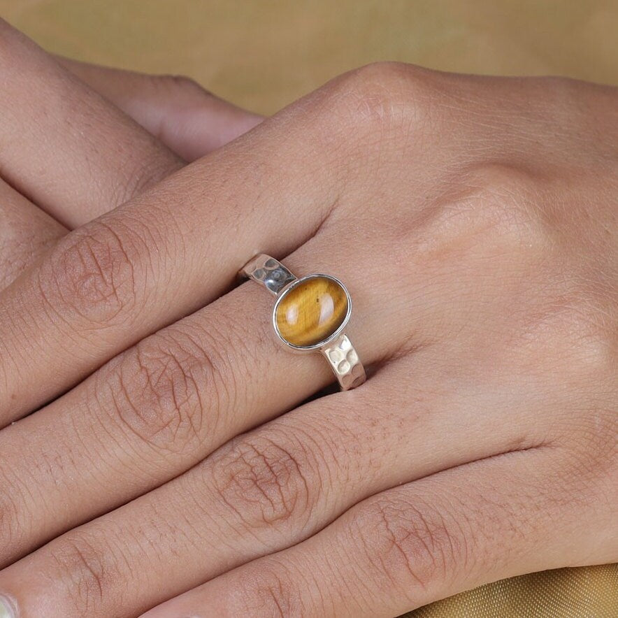 Tiger Eye Sterling Silver Ring