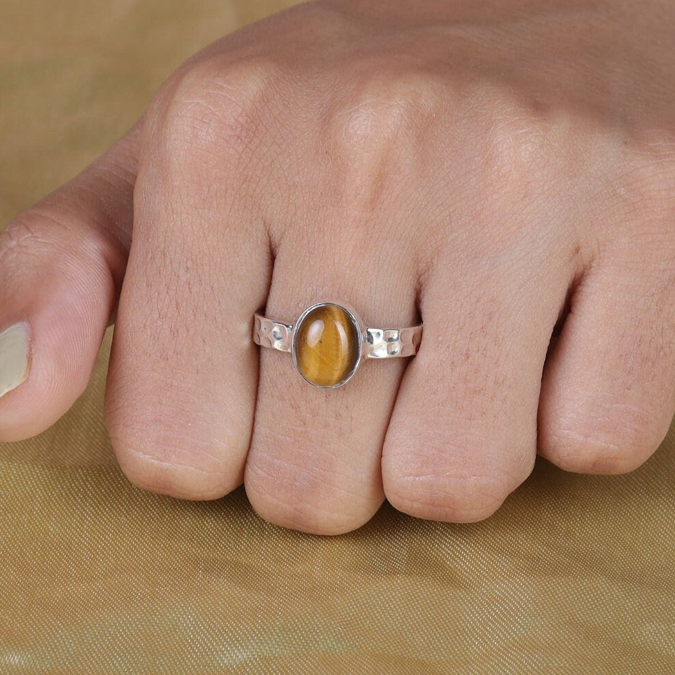 Tiger Eye Sterling Silver Ring