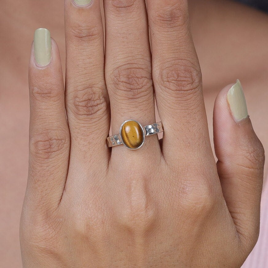 Tiger Eye Sterling Silver Ring