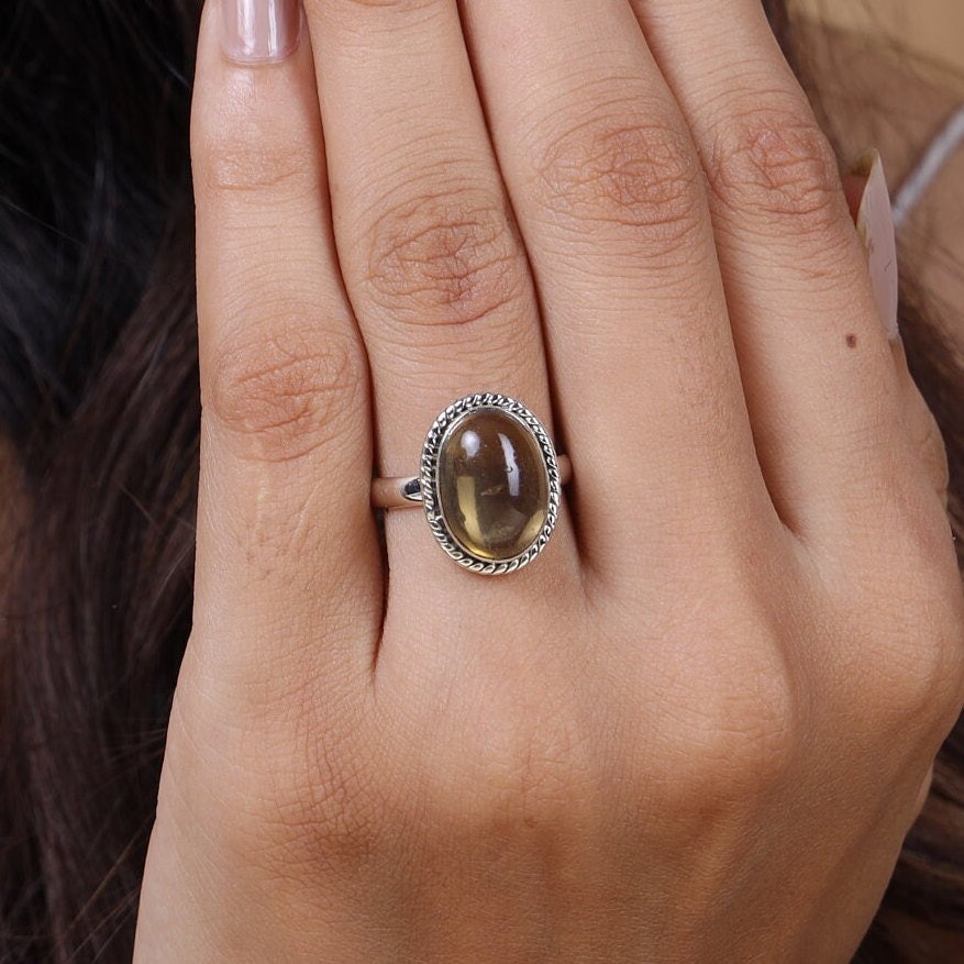 Citrine Sterling Silver Ring