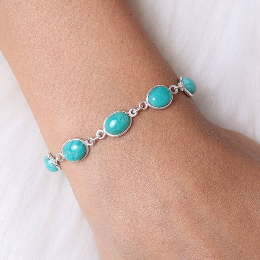 Amazonite Sterling Silver Bracelet