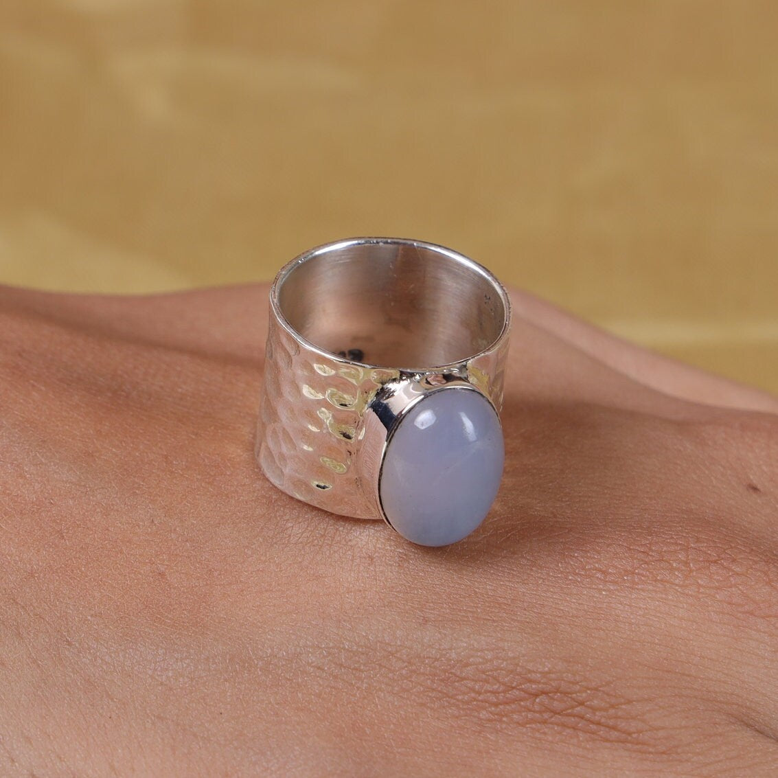 Chalcedony 925 Sterling Silver Ring