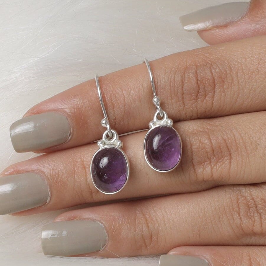 Amethyst Sterling Silver Earrings