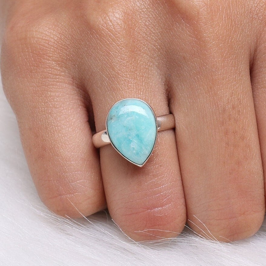 Dominican Larimar Sterling Silver Ring