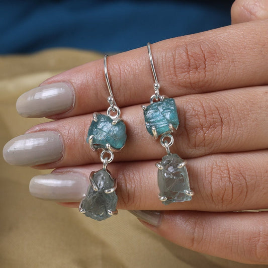 Aquamarine Sterling Silver Earrings