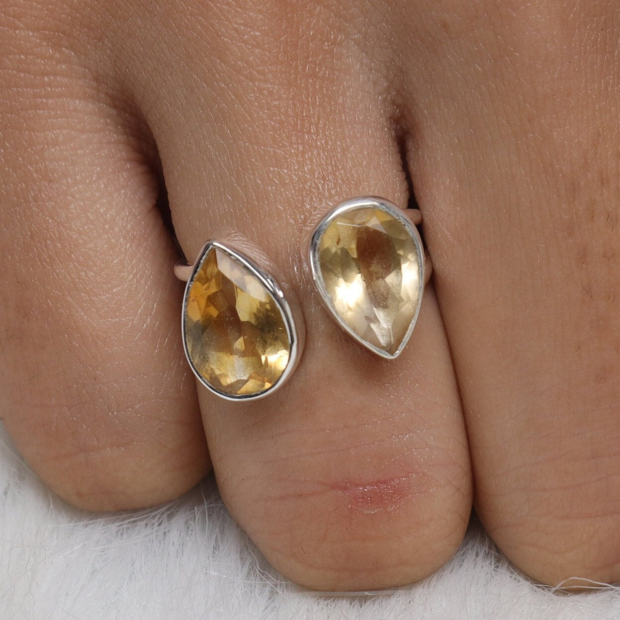 Citrine Ring 925 Sterling Silver Ring