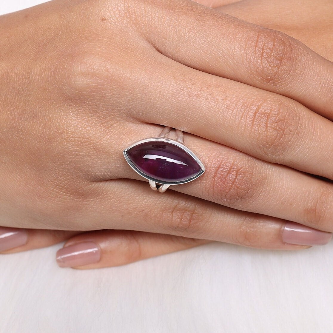 Amethyst Solid Sterling Silver Ring