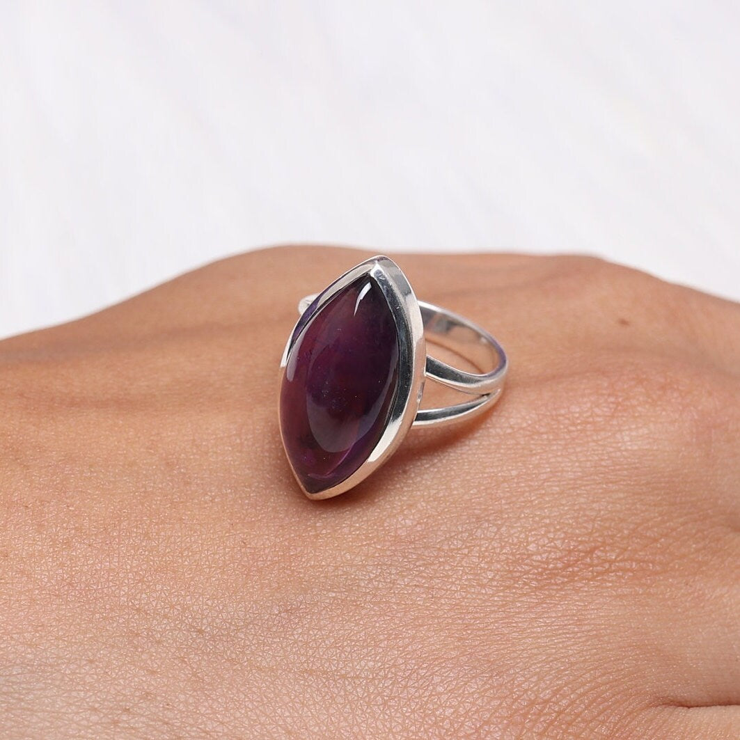 Amethyst Solid Sterling Silver Ring