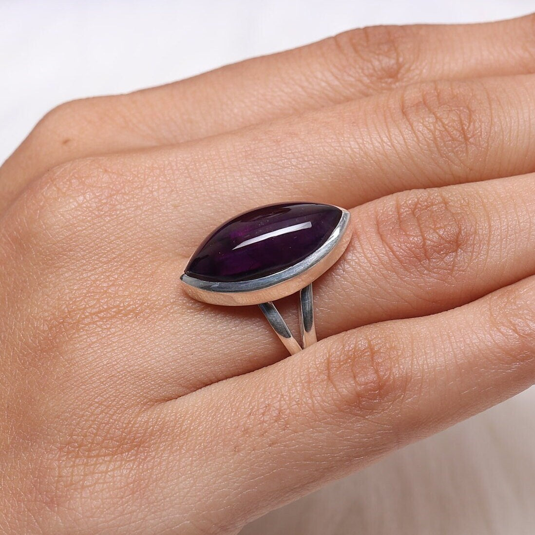 Amethyst Solid Sterling Silver Ring