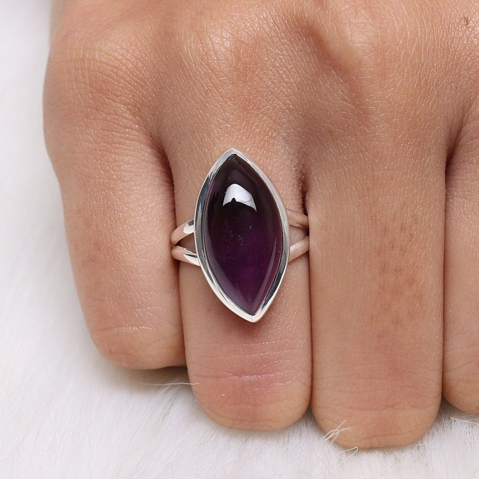 Amethyst Solid Sterling Silver Ring