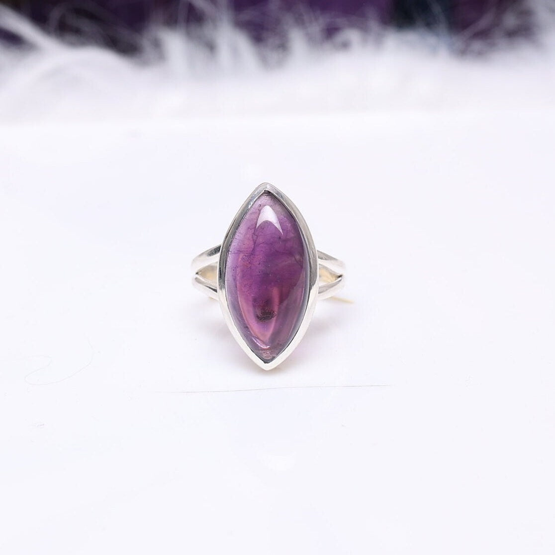 Amethyst Solid Sterling Silver Ring