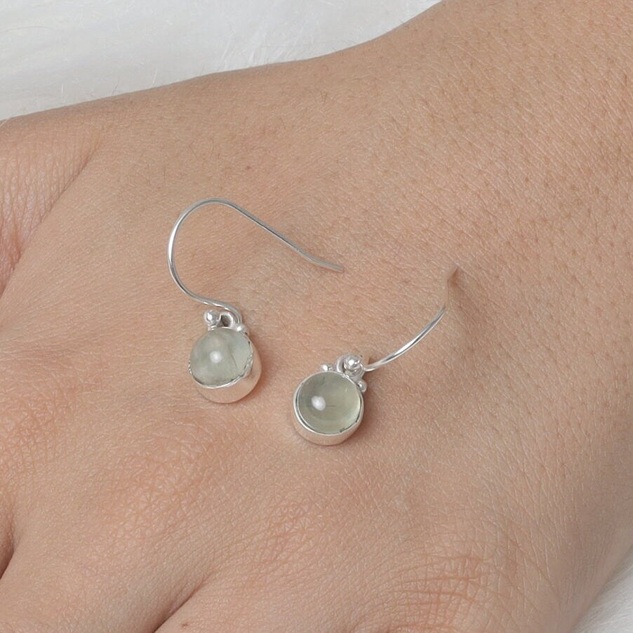 Prehnite Sterling Silver Earrings