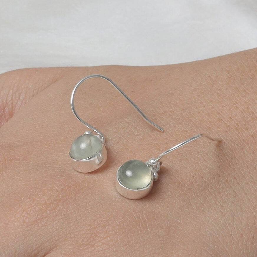 Prehnite Sterling Silver Earrings