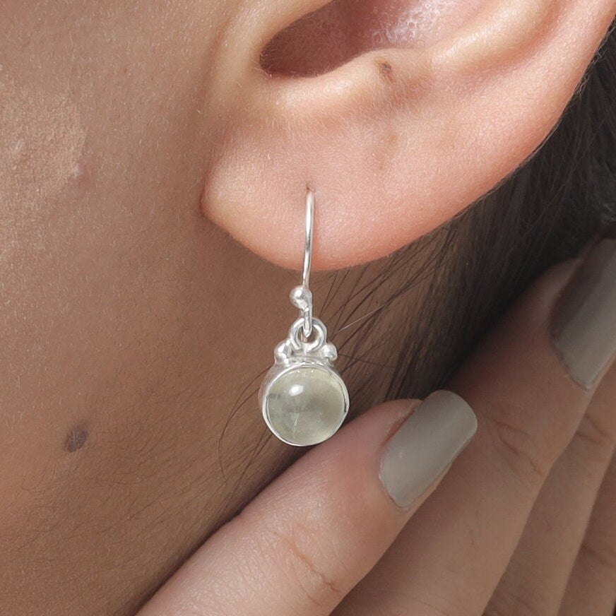 Prehnite Sterling Silver Earrings